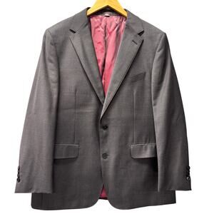 Abito Sartoriale Blazer Dark Gray Red Wool Cashmere Sport Coat Mens US 44 IT 56